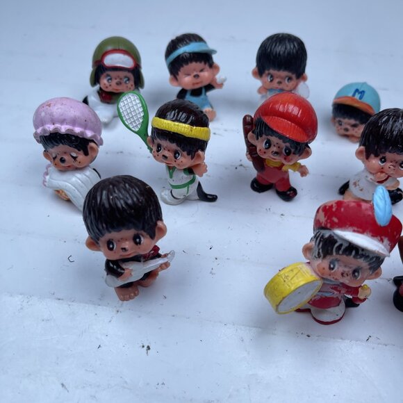 Lot of 13 Monchichi Sekiguchi Figurines Vintage 1979 1981 & more Toys Mattel - Picture 5 of 16